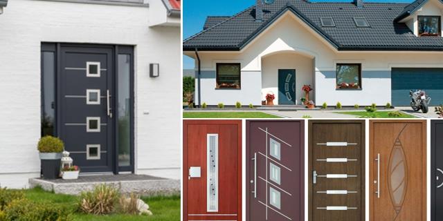 Wir wählen die Eingangstüren aus. Aus Aluminium, aus PVC oder aus Holz